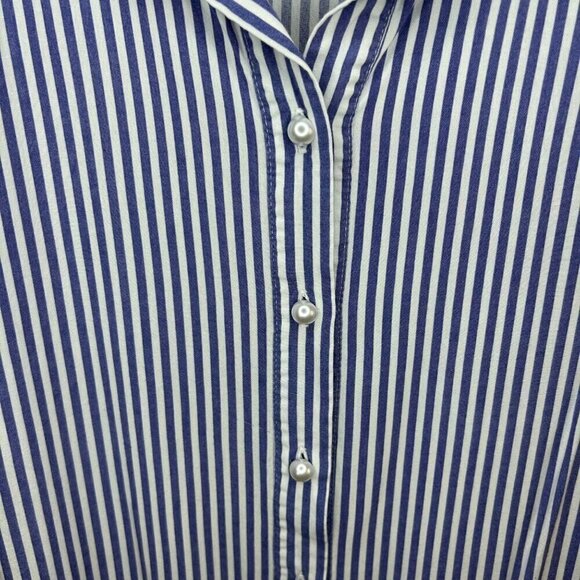 MSK Size XL Striped Blue and White Dress Coverup Beach Resortwear Holiday - Picture 5 of 13